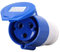 Enchufe Industrial 3 Pines Impermeable IP44 Enchufe 32A CEE 220-250V Azul) (HR-223 (hembra))