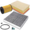 BESTPRICE Set di filtri di ispezione con 1x filtro olio, 1x filtro abitacolo (carbone attivo), 1x filtro aria, 1x tappo di scarico olio