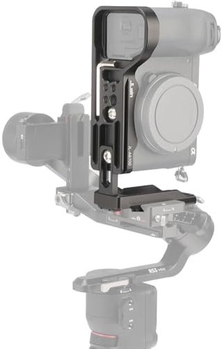 Hersmay Piastra a sgancio rapido A6700 ad angolo L Quick Release L Piastra per Sony Alpha A6700 ILCE-6700 Fotocamera Specchio, Piastra verticale per DJI Ronin RS2/RSC2/RS3/RS3 Pro/RS3 Mini Gimbal