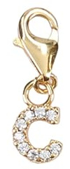 Depesche 11785-006 Charms Express yourself - Anhänger für Halsketten und Armbänder, Buchstabe C,vergoldet, als kleines Geschenk