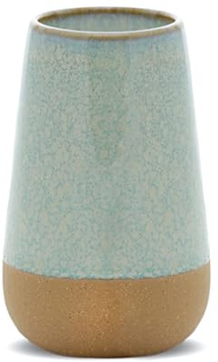 Paddywax Scented Candles Premium Kin Range Candle in Reusable Glazed Ceramic Pot, 283g, Matcha Tea + Bergamot