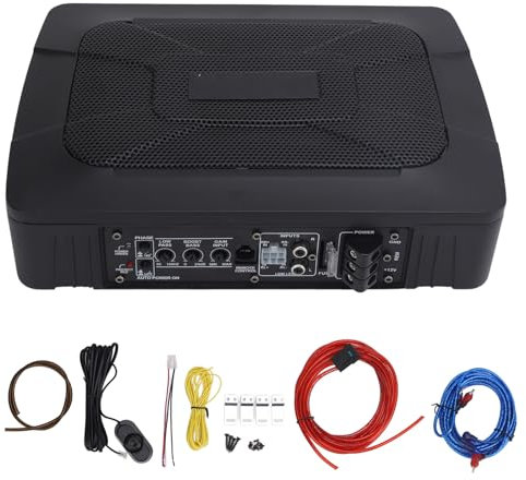 Subwoofer Activo para Automóvil, Subwoofer Activo Debajo del Asiento de 6 X 9 Pulgadas, Amplificador Incorporado, Subwoofer Activo Ultradelgado de 150 W RMS para Automóvil