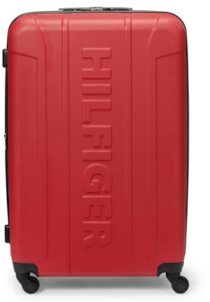 Tommy Hilfiger Hartschalengepäck mit Drehgelenk, Rot/Ausflug, einfarbig (Getaway Solids), Medium, Hartschalengepäck mit Drehgelenk