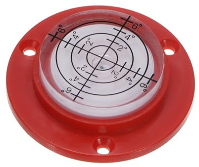sourcing map Niveau à bulle horizontal de haute précision 12 x 49 mm, outils de mesure ronds pour camping-car, TV, cadre photo, niveleur, rouge