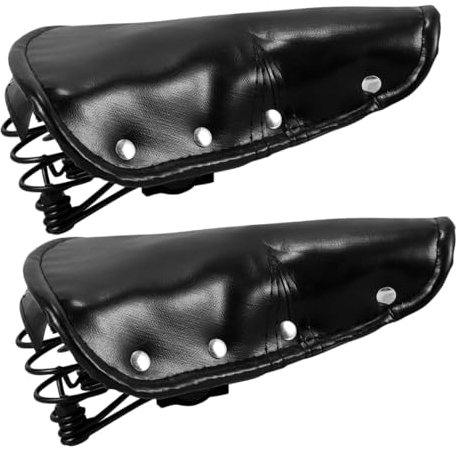 KITANDOVE Vintage-fahrradsattel Komfort Retro-Sitz Mit Federung Leder-Design Für Herren Sattel Für Rennräder Schwarz Vintage-Style Zubehör