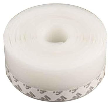 3 Metri di Guarnizione Porta Finestra Con Adesivo, Paraspifferi Silicone Sottoporta, Strisce Isolante Termico Porte Finestre, Protezione Freddo e Rumore (25mm X 3M, Trasparente)
