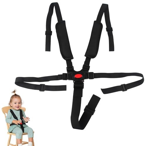 5 Punkt Kinder Sicherheitsgurte, 5 Punkt Gurt Sicherheitsgurt, Verstellbare Wandelbare Gurte, kinder Hochstuhl Gurt, Kinderwagen Baby Sicherheitsgurt, für Kinderhochstühle Kinderwagen Esszimmerstuhl