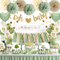 Babyparty Deko Junge, Babyparty Mädchen, Grüne Gold Baby Shower Deko, Baby Party Dekoration Neutral, Gender Reveal Party, Oh Baby Deko, Babyparty Luftballons Girlande für Baby Boy or Girl Deko