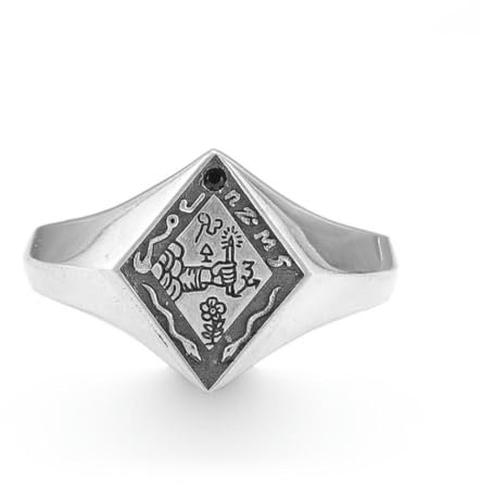 Caiduoduo Retro Nische Hand offen Ring Persönlichkeit Fackel Ring Mann