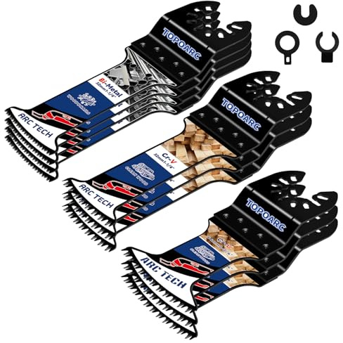 TOPOARC 10PCS Oscillating Saw Blades Japanese Teeth Fit Dewalt Milwaukee