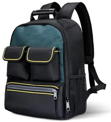 Werkzeug-Rucksack mit mehreren Taschen für Elektriker, Techniker, verschleißfest, Oxford-Stoff, Umhängetasche, Werkzeug-Organizer, Träger