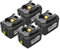 Lot de 4 batteries de rechange 9 Ah compatibles avec les outils électriques sans fil Makita 18 V et chargeur BL1860B, BL1830B, BL1840B, BL1850B, BL1820, BL1825