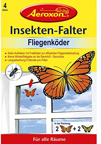 AEROXON Insekten-Falter gegen Fliegen, 4er