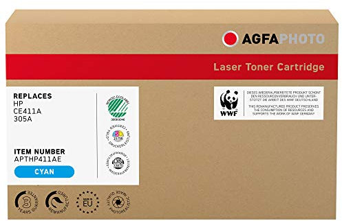 AgfaPhoto APTHP411AE Toner für HP CLJ PRO400, 2600 Seiten, cyan, 35 x 11 x 14.5