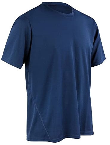 Spiro Mens Quick Dry Sports Short Sleeve Performance T Shirt (S) (Navy)