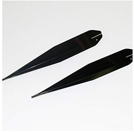 Colours-Manufaktur 2 Erdspieße - 1 Paar Erdspieß groß für Außenschwibbogen Schwibbogen Lichterbogen Metall - schwarz glänzend - Außen Außen-Bereich