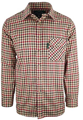 Country Classics Mens Long Sleeve Shirts- Highclere Red - L