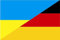 U24 Motorradflagge Ukraine-Deutschland Fahne Flagge 20 x 30 cm