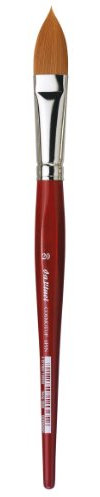 da Vinci Watercolor Series 5584 CosmoTop Spin Paint Brush, Pointed Oval Synthetic with Red Handle, Size 20