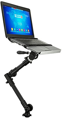 Mount-It! Car Laptop Mount | No-Drill Laptop Vehicle Mount for Truck & Van Use at Front Passenger Seat | Adjustable Height Fits 12-15.4 Inch Screens, 9 Lbs Capacity, Full Motion and Lockable Joints
