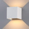 K-Bright 12W LED Wandleuchte Auf und ab Einstellbarer Lichtstrahl Außenwandleuchte 3000K Warmweiß Wandleuchten Innen IP65 Wasserdichte(Weiß)