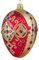 Miss Christmas Palace Collection 2020 Fabergé-Ei, 12,7 cm, geblasenes Glas, Rosa / goldfarben
