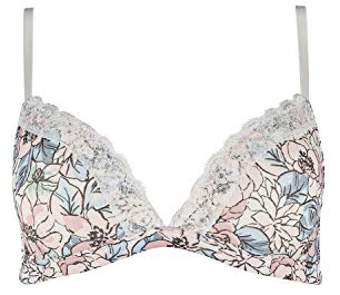 Skiny Damen Sweet Cotton Mix Triangel gepaddet Bügelloser BH, Mehrfarbig (Powder Flower 1929), 70B