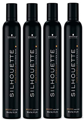 4er Super Hold Mousse Haar Schaum Silhouette Styling Schwarzkopf 500 ml