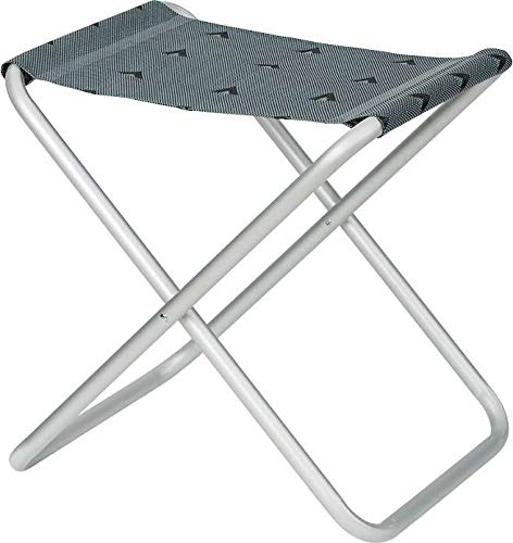 BERGER Camping Hocker XL | Tragbarer Klapphocker | Tragbarer Stuhl Mini | Klappbarer Hocker (Grau)