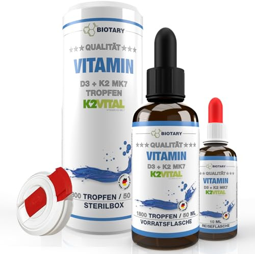Vitamin D3 K2 droppar 50 ml per droppe 1000 IE D3 och 20 µg K2