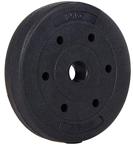 SPRINGOS Dischi Pesi 2,5kg – Pesi in Plastica Bitume per Manubri, Ideali per Allenamento in Casa e Palestra