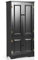 COSTWAY Armoire de Rangement Vintage en MDF avec 2 Étagères Réglables sur 5 Positions et Dispositif Anti-Dumping, 58,5 x 31,5 x 123 cm, pour Salon, Chambre, Bureau (Noir)