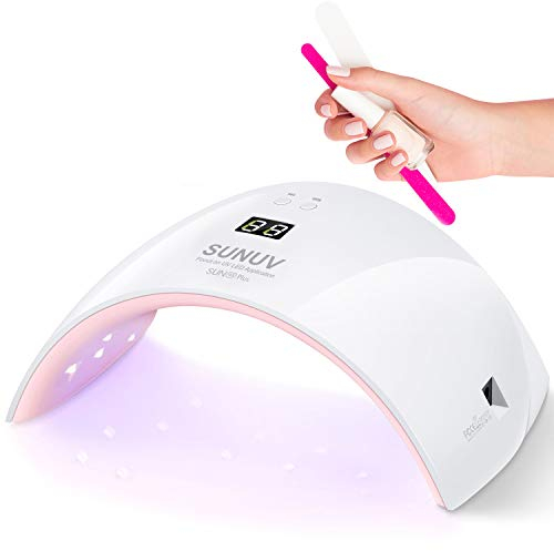SUNUV, lampada UV per unghie a LED, lampada per unghie in gel, lampada UV LED per unghie da 30s/60s, timer a infrarossi, per manicure e pedicure, per manicure e salone di bellezza