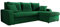 Mirjan24 Ecksofa Kristofer, Design Eckcouch, Couch mit Schlaffunktion, Zwei Bettkasten, Wohnlandschaft, Bettfunktion L-Form Sofa, Ottomane universell (Kronos 19 + Uttario Ve. 2951)