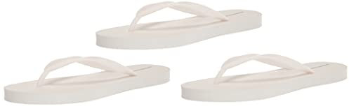 Amazon Essentials Tongs Femme, Lot de 3, Blanc Vif, 38.5 EU
