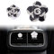 WEBEEDY 4 Stück Schwarz-Weiß-Blumen Auto Klimaanlage Lüftungsclip Dekoration Duft Neuwagen Lufterfrischer Aromatherapie Diffusor Clip Lufterfrischer Autoinnenausstattun