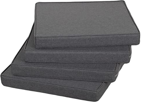 Gutekissen® Stuhlkissen Polsterauflage Auflage für Stühle/Bänke für Haus und Garten Sitzauflage Gartenkissen Sitzkissen viele Farben FK5 (45x45, Anthrazit, 2)