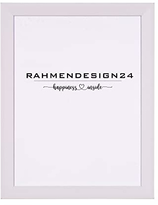 Rahmendesign24 Bilderrahmen Rio 35x45 Weiß (matt) Fotorahmen, Wechselrahmen, Posterrahmen, Puzzlerahmen