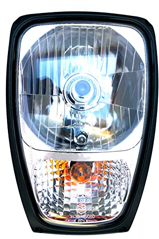 MelTruck H4 Hauptscheinwerfer mit Blinker und AMP SuperSeal Stecker und 12V Glühbirnen für Traktor Bagger