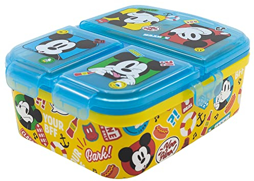Fiambrera infantil múltiple xl con 4 compartimentos de Mickey Mouse