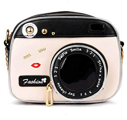 CALLARON Vintage Kameratasche Kleine Schultertasche Für Damen Schickes Messenger Bag Schwarz Für Und