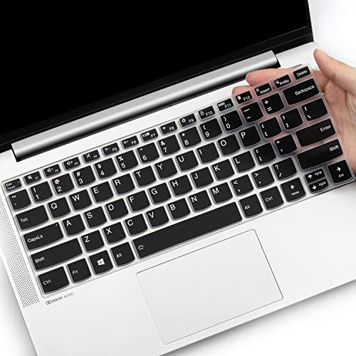 MUBUY-GOL Keyboard Cover Skin for Lenovo Ideapad 1i 14, 1 3i 3 Slim 82LV003YUS 82V6S00000 14 inch Laptop, Black, Silicone, Waterproof, Dustproof