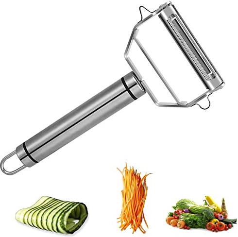 Epluche-légumes en acier inoxydable à double tranchant,épluche-patates manuel multifonctionnel,enlève les yeux sales et la peau pourrie des melons et des fruits,convient pour divers fruits et légumes
