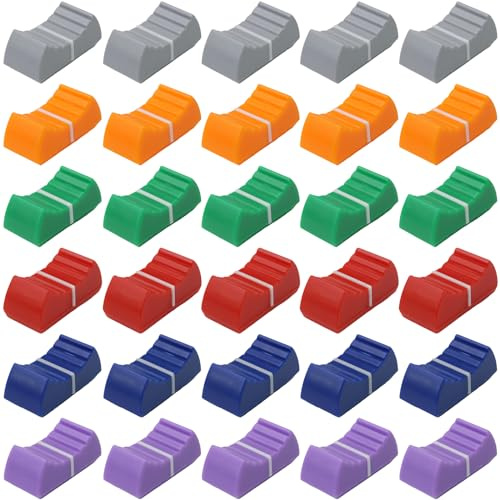 Fader/Slider-Kontrollknöpfe für Audio-Mixer, verschiedene Farben, 30 Stück