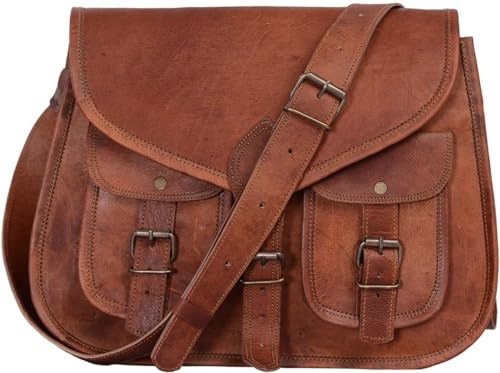 american blue Leder-Umhängetasche, Vintage-Geldbörsen, Handtaschen für Damen, Vintage-Stil, echte Hobo-Handarbeit, braun, Reise-Damen-Schultertasche