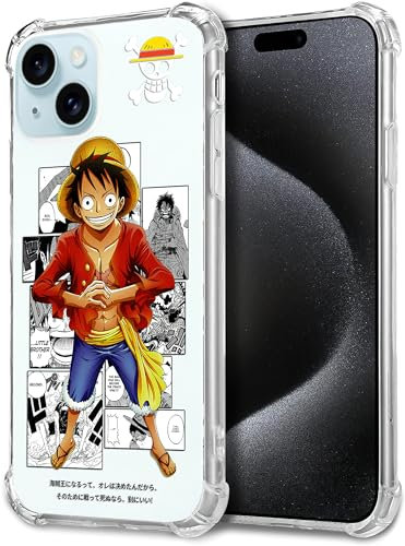 Anime Pattern Designed for iPhone 14 Clear Case, Anime Manga Transparent Case Compatible with iPhone 14, Soft Silicone Anti-Scratch Shockproof Four Corner Airbag Protection Phone Case 6.1 inch