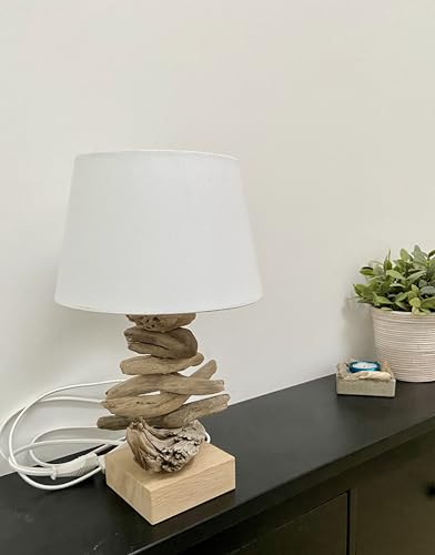 Handgefertigte Tischleuchte/Tischlampe aus Treibholz