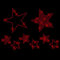 Glitzerdeals Bügelbild Strass 8 Sterne rot Strassmotiv zum Aufbügeln Sterne Bügelmotiv Stern Strass Aufbügler Sterne, ca. 190 x 140 mm