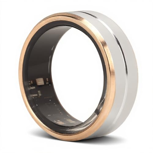 Cuifati Smart Ring Schlaf-Fitness-Tracker, Zeichnet Schlaf auf, Herzfrequenz, Schrittzähler, Gesundheitsring mit Ladeetui, für Männer und Frauen, Größe 8