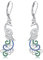 Pfau baumeln Ohrringe Sterling Silber Vogel Ohrringe Pfau Schmuck Geschenk für Frauen